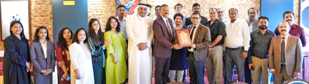 <p><em><strong>Mr Thirunilath presents a memento to Mr Jain in the presence of officials and guests at the event</strong></em></p>
<p>Unregistered community welfare group Pravasi Legal Cell (PLC) Bahrain Chapter hosted a farewell ceremony for Indian Embassy First Secretary (Community Welfare and Commerce) Ravi Kumar Jain at the Indian Darbar Restaurant, Adliya. The event was attended by embassy officials, MP Dr Hassan Bukhammas and community members. PLC Bahrain Chapter president Sudheer Thirunilath praised Mr Jain&rsquo;s exemplary service, highlighting his pivotal role in strengthening the bridge between the embassy and the Indian expatriate community.</p>
<div class="explain-selected-button explain-selected-circle"></div>